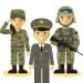 Cartoon images of three Soldiers, one is a woman saluting, the other is a man in a dress uniform and the third is a man in combat gear; fraternization; fraternization meaning; define fraternization; improper relationships