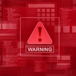 Red graphic with the word "Warning' under a triangle with an exclamation mark with in it. UIF; unfavorable information file